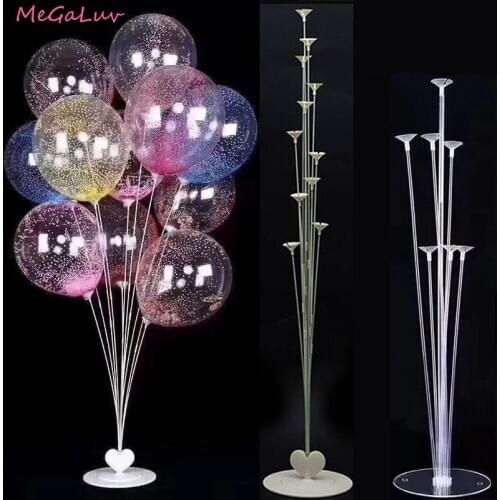 1Set 7/11 Tubes Balloon Stand Balloon Holder Column Confetti Balloons Baby Shower Birthday Party Wedding Xmas Decor Supplies