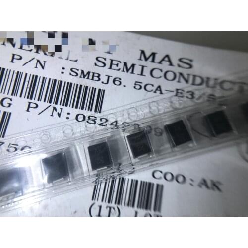 20PCS SMBJ6.5CA-E3/52 SMBJ6.5 SMBJ6.5CA-E3 SMBJ6.5CA code AK TRANSZORB? Bi-directional Transient Voltage Suppressor