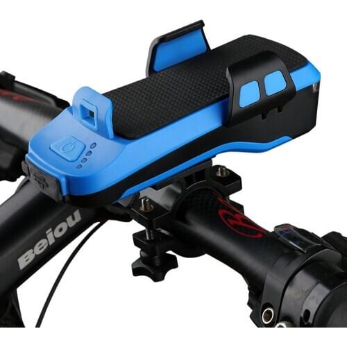 5 IN 1 Multifunction Bicycle Light USB Solar Charging Horn Phone Holder Power Bank Front Lamp for Bicycle Led Lamp Accessories