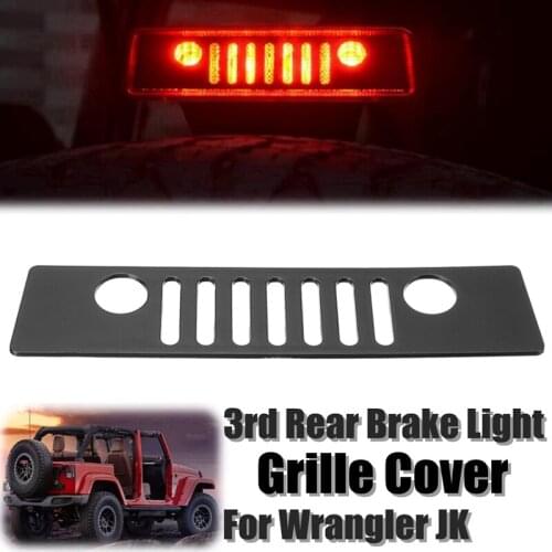 Car 3Rd Rear Brake Light Cover Decal Grille for Jeep Wrangler JK 2007-2018