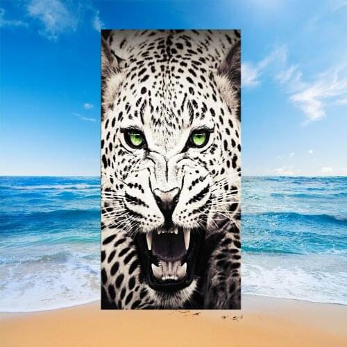 Free shipping Cool Animal Wolf Tiger Lion Leopard Dinosaur Rhino Pattern Adult Kids Yoga Spa Swim Bath Beach Towel Blanket Throw