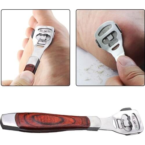 Foot Callus Shaver Heel Hard Skin Remover Hand Feet Pedicure Razor Tool Shavers Stainless Steel Handle 10 Blades Foot Care Tools