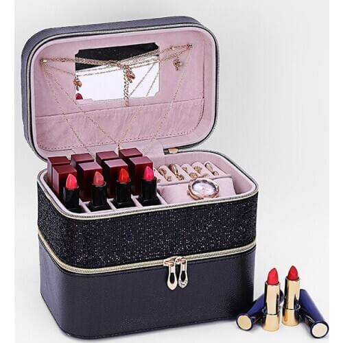 Suitcase makeup case make up bags cosmetic case travel cosmetic bag makeup bag womens fashion jewel case makeup bag