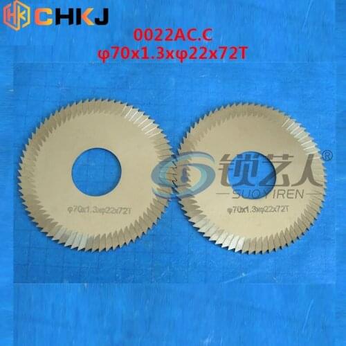 CHKJ For Wenxing Key Cutting Machines 100B,202,100A,100A1,100A2,100A3 Locksmith Tool Face Milling Cutter 0022AC.C 70x1.3x22x72T