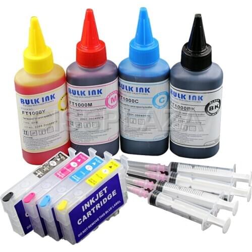 CISSPLAZA 1set 16XL Refill cartridge + dye ink For Epson WF-2530 WF-2010 WF-2510 2540 WF-2630 WF-2650 WF-2750 WF-2660 ARC chip