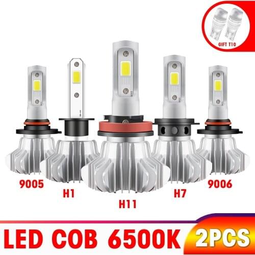 COB led headlights bulb H4 H7 H11 H1 H3 9005 HB3 9006 HB4 H8 H9 H10 H11 LED headlamp lampada 12V 6000K for hyundai toyota mazda