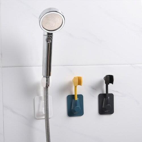 Shower Head Holder, 360 Degree Adjustable Showerhead Bracket, No-Punching Wall Mounted Shower Head Bracket