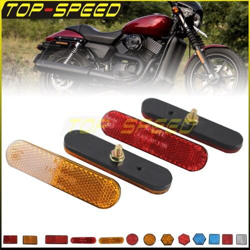 For Harley Honda BMW Triumph Front Rear Fork Backrest Mount Safety Reflective Tape 2pcs 24 Styles Reflector Decals Sticker