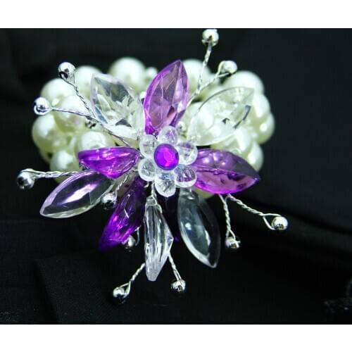 Purple napkin rings acrylic wholesale, wedding decoration napkin holder