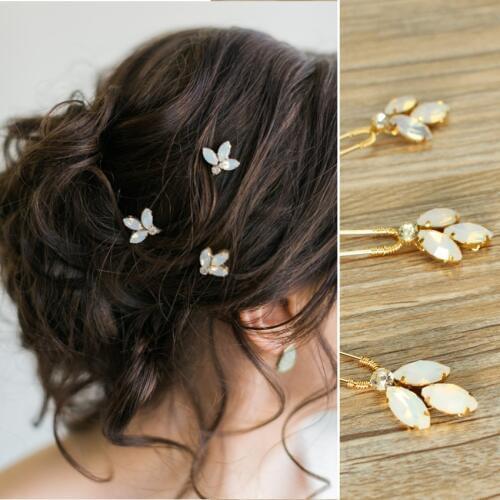 Jonnafe Luxury Crystal Hair Pins Gold Bridal Accessories Handmade Wedding Headpiece Women Hair Jewelry Pin