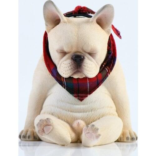 JXK JXK045A 1/6 Scale French Bulldog Decadent White Pet Dog Collectible Animal Models Gifts Toys In Stock