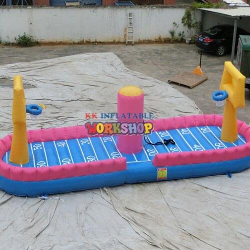 KK inflatable challenge sport Professional Factory Inflatable Bungee Run with Basketball Hoops Inflatable Bungee Run
