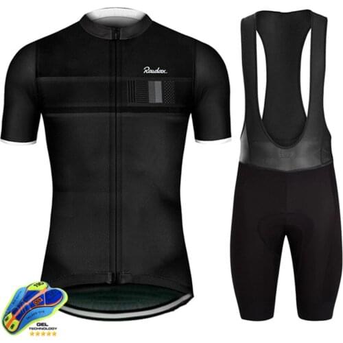 Raudax Cycling Jersey Set Men Bib Shorts Suit Bicycle Team Racing Uniform Clothes Summer Mountain Bike Bicycle Set Ropa Ciclismo