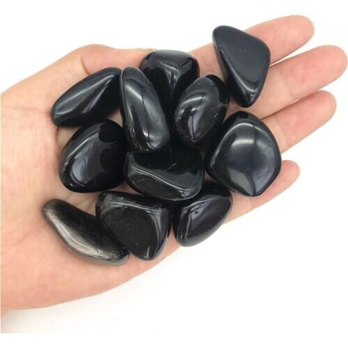 Beautiful 100g 20-30mm Big Size Natural Black Obsidian Quartz Crystal Stone Polished Specimen Minerals Natural Quartz Crystals