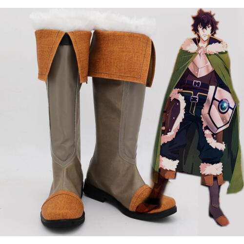 New the rising of the shield hero Tate no Yuusha no Nariagari Naofumi Iwatani Cosplay boots Anime Shoes customized