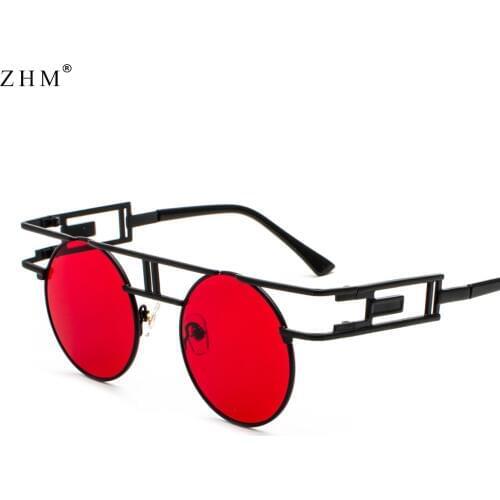 New fashion steampunk sunglasses ladies retro sunglasses Stylish Unique men gothic round sunglasses UV400