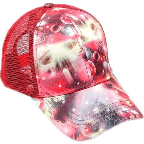 New Baseball Cap for Spring 2019 Inkjet printing of starry Hip hop hat Spring summer fashion Mesh Net cap Baseball cap for girl