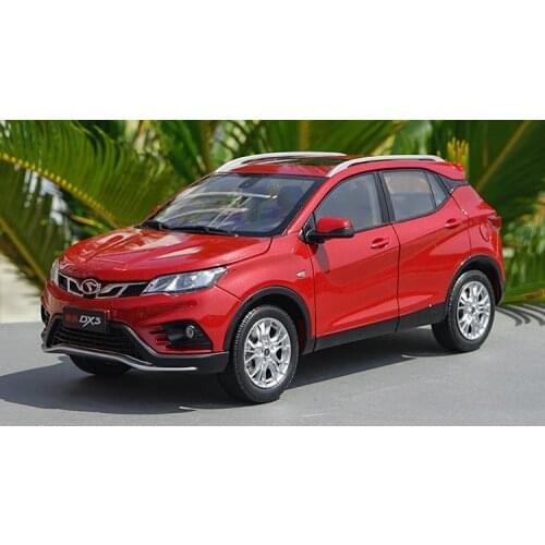 Original authorized authentic 1:18 Dongnan DX3 red Diecast car model Alloy Toy Miniature with small gift