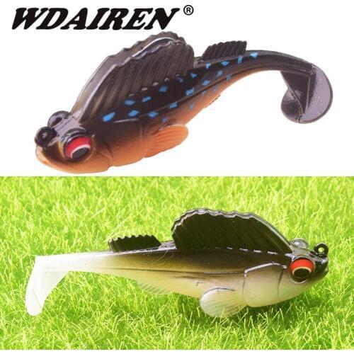 WDIAREN black minnow 75mm 13g fishing lure soft pike lure hengelsport roofvissen kunstaas bass fishing leurre souple shad WD-584
