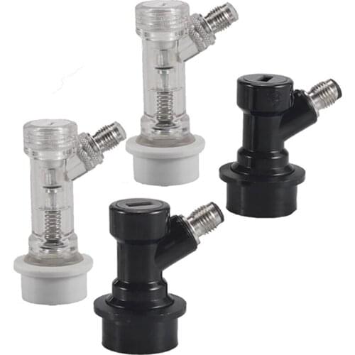 Ball Lock Check Valve Disconnect, Ball Lock Black Disconnect Set for Homebrew Cornelius Keg Kegging Fitting