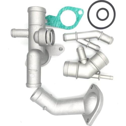 4PCS Aluminium alloy 1.8T Engine Cooling Coolant Hose Connector Supercharger Pipe For Jetta Golf MK4 Bettle A3 S3 TT Seat Ibiza