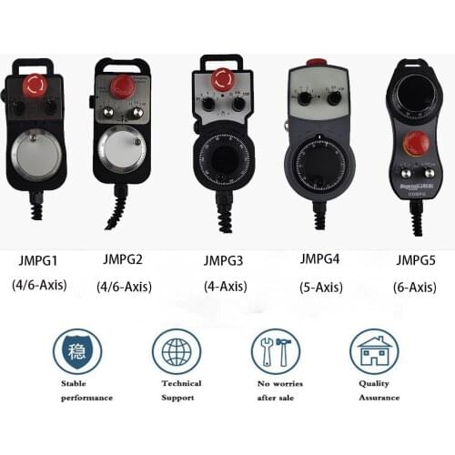 Standard 5v mpg 4-axis 5-axis 6-axis cnc electronic handwheel mach3 motion control system, emergency stop electronic handwheel
