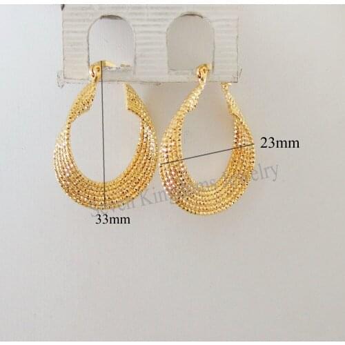 TWISTED YELLOW GOLD SOLID GP OVERLAY FILLED BRASS HOOP TALL 1.3" HIGH SHINING EARRING GREAT GIFT FOR WOMEN