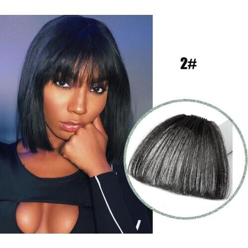 Air Bangs Neat Bangs For Woman Synthetic High Temperature Fiber Fake Hair Hair Extensions Natural Black Light Brown Dark Brown