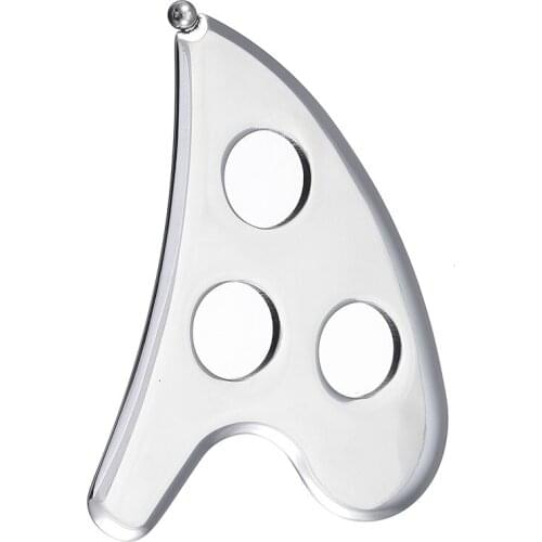1Pc 304 Stainless Steel Gua Sha Board Scraping Plate Face Body Massage Device For Physical Therapy Loose Muscle Massager Tool
