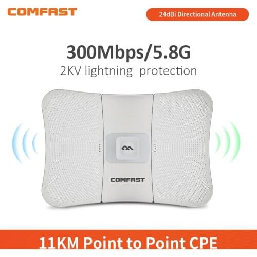11KM Long Range CPE Comfast CF-E317A 300Mbps 5G 24dbi Antenna Wireless Outdoor Wifi epeater Router Access point bridge AP