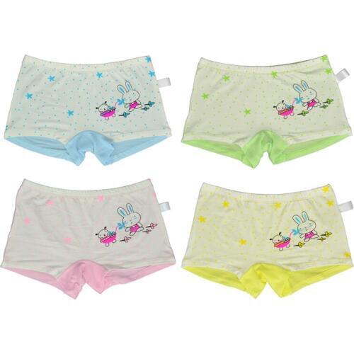 4Pcs/Pack childrens cotton underwear female cartoon printed baby bunny girls underwear boxer briefs kids panties Free Shipping