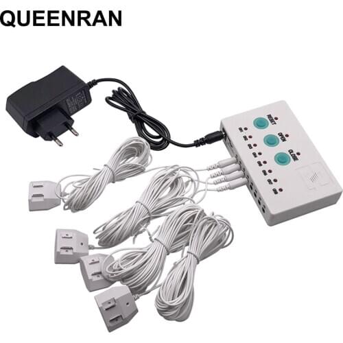 Water Leakage Detector Central Unit Controller with 4pcs water cables for Smart Home WLD-808 Security Wired Water Leakage Sensor