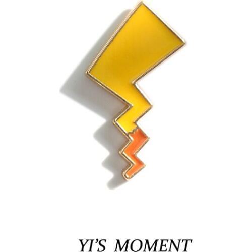 Picachus tail Enamel Pins and Brooches for Women Men Lapel Pin Backpack Bags Badge Kids Gifts