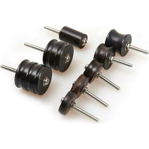 DIY handmade leather edge grinding tool: red sandalwood grinding head