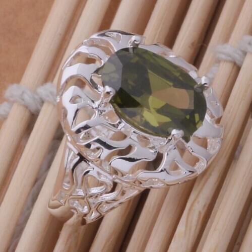 JZ-AR382 Silver Color 925 Jewelry Popular Wholesale Fashion Jewelry, Flame/green Stone /bgjajxqa Aslajjsa
