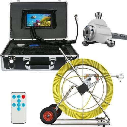GAMWATER 7"LCD DVR HD 1000TVL Sewer Waterproof Camera Pipe Pipeline Drain Inspection System 80M 100M 120M 160M