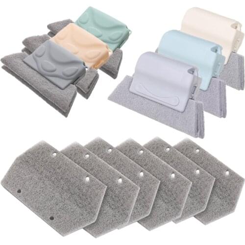 Creative Window washing brush Groove Cleaner Window Cleaning Brush Cloth Sponge window wiper Cleaner windows Gap Cleaning Tool