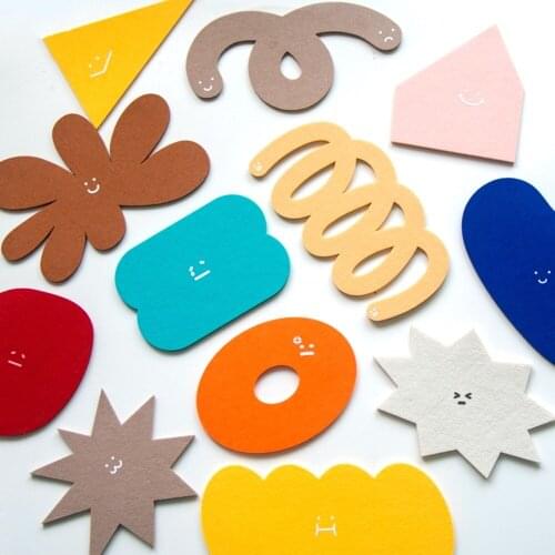 Creative Cartoon Felt Cup Mat Colorful Heat-resistant Tea/Coffee Coaster Cute Non-Slip Tableware Pad Home/Kitchen Decoration