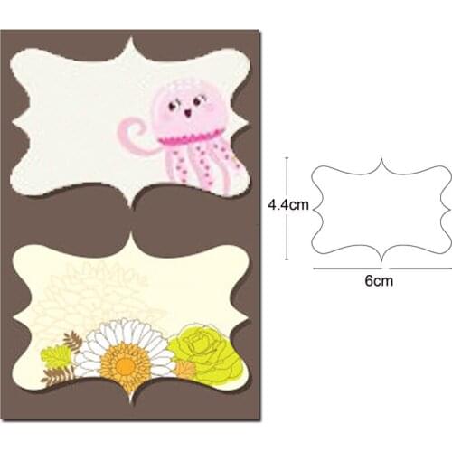 Tag frame 4.4*6cm metal cutting dies 2020 new cut die mold Scrapbook paper craft knife mould blade punch stencils dies