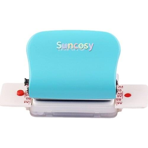 Metal 6 Hole Punch, Portable Handheld Hole Puncher,Daily Paper Puncher for A4/A5/B5 Size,Loose Leaf Hole Punch, 5 Sheet Capacity