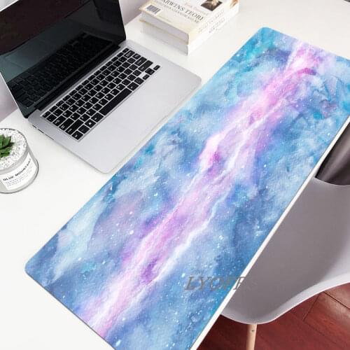 Kawaii Desk Mat Marble Large Desk Pad Mouse Pad Gamer Waterproof Computer Keyboard Table Decoration Cover Gaming Player Mice Mat