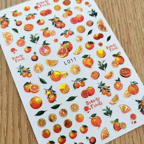 Newest L011 3D laser design nail sticker decal stamping back gule DIY nail decoration wraps