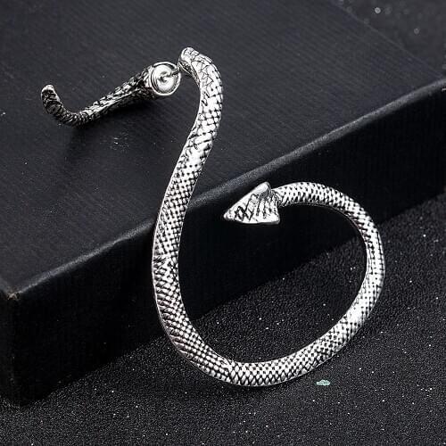 New Fashion Punk Style Twining Snake Shape Earrings Stud Cuff Earrings for Women Style Jewelry Indian Jewelry