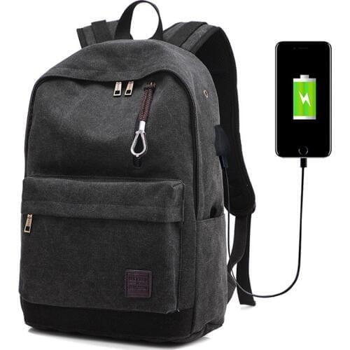 New Design USB Charging Mens Backpacks Male Casual Travel Women Teenagers Student School Bags Simple Notebook Laptop Backpack