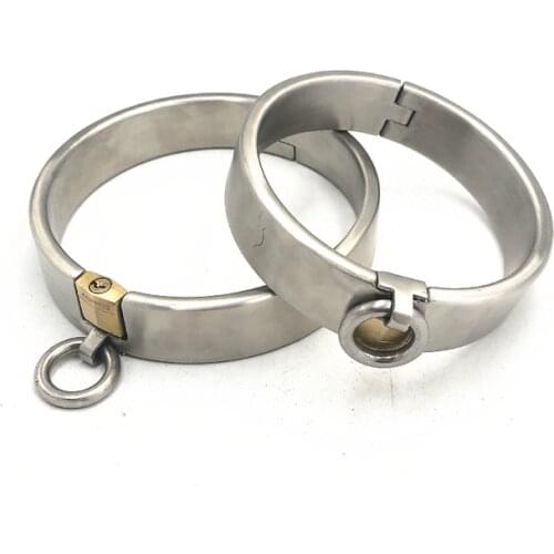 Stainless Steel Slave Neck Collar Handcuff Wrist Ankle Cuffs Bdsm Fetish Sex Bondage Restraint Adult Game Sex Toys For Couples