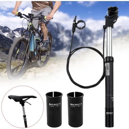 MTB Dropper Seatpost Adjustable Suspension Seat Post 30.9/31.6mm 440mm Internal Routing External Cable Remote 125mm Travel Seat