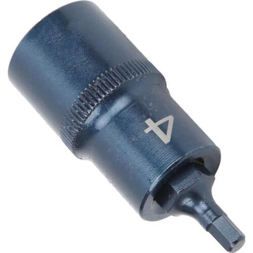 S2 Alloy Steel Bluing Socket Bit Hex 1/2in Square Interface Quick Wrench Hand Tools Hardware Industrial Supplies