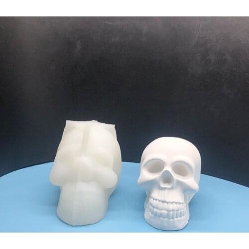 Halloween Skull Chocolate Silicone Mold Creativity Skull Head Handmade Soap Candle Mould Cake Tools For The Kitchen Baking