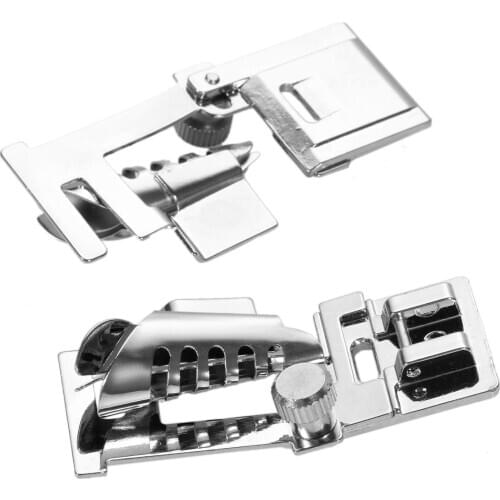 Stainless Steel Bias Binder Tape Binding Foot Sewing Machine Edge Presser Sewing Machine Shell Hemmer Presser Foot Sewing Tools