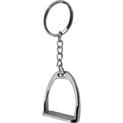 Magideal light silver / gold zinc alloy West stirrup key chain, key chain, 8cm equestrian ornament, riding equipment